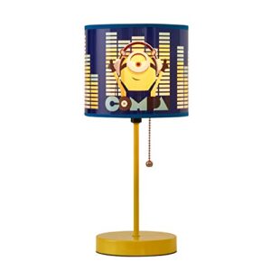 Idea Nuova Minions Stick Table Kids Lamp with Pull Chain, Themed Printed Decorative Shade