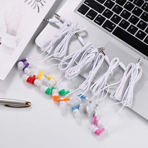 CN-Outlet Kids Bulk Earbud Headphones 50 Pack Multi Colored, Individually Bagged, Wholesale Disposable Earphones Perfect for School Classroom Libraries Students (50Mixed)