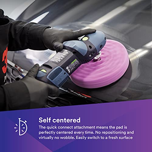 3M Perfect It 1 Step Foam Finishing Pad, 33034, Quick Connect, Surface Buffing, Collision Repair, High Gloss Polish, 6 in