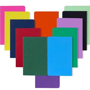 xyark small pocket colorful notebook journal bulk, college ruled lined paper, travel journal set for traveler, kids, students and office, writing diary subject notebooks, 3.5×5.5 inch, 12 pack