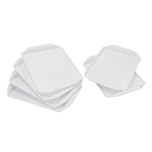 CadineUS 6-Pack Plastic Rectangular Serving Trays, Fast Food Serving Tray