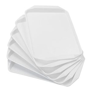 cadineus 6-pack plastic rectangular serving trays, fast food serving tray