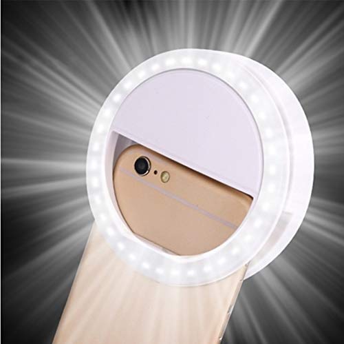 LED Selfie Ring Light Compatible with iPhone Android and Laptops