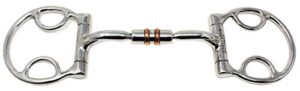 professional equine horse 4.5" mouth comfort snaffle gag bit w/copper rollers 35625a