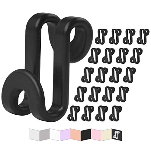 Frezon Clothes Hanger Connector Hooks, Outfit Hangers, Hanger Extender Clips, Cascading Hanger Hooks, Hangers Accessory, Heavy Duty Space Saving for Closet 60 Pack(Black)