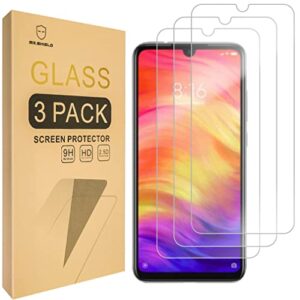 mr.shield [3-pack] designed for xiaomi redmi note 8 [tempered glass] [japan glass with 9h hardness] screen protector with lifetime replacement