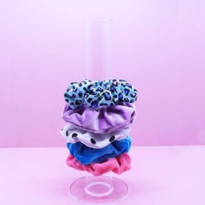 FROG SAC Scrunchie Holder Stand, Acrylic Scrunchy Display, 11 Inch Clear Hair Tie Accessories Organizer, Y2K Room Decor for Girls, Teen Girl Bracelet Organizers, Cute Tween VSCO Bedroom Storage Stuff