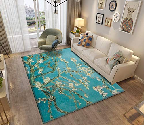 Vincent Van Gogh Almond Blossoms at Area Rugs Non-Slip Floor Mat Doormats Home Runner Rug Carpet for Bedroom Indoor Outdoor Kids Play Mat Nursery Throw Rugs Yoga Mat