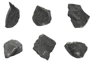 6pk raw basalt, igneous rock specimens - approx. 1" - geologist selected & hand processed - great for science classrooms - class pack - eisco labs