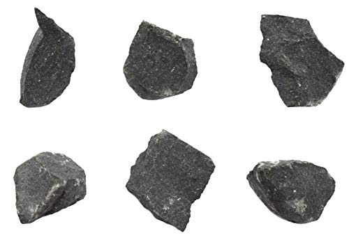 6PK Raw Basalt, Igneous Rock Specimens - Approx. 1" - Geologist Selected & Hand Processed - Great for Science Classrooms - Class Pack - Eisco Labs