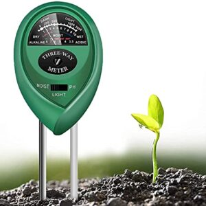 Toolazy Soil Test kit 3 in 1 Soil Moisture Light and pH Meter for Indoor or Outdoor Garden Care Perfect for Plants Fruits Flowers Vegetables Shrubs