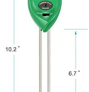 Toolazy Soil Test kit 3 in 1 Soil Moisture Light and pH Meter for Indoor or Outdoor Garden Care Perfect for Plants Fruits Flowers Vegetables Shrubs