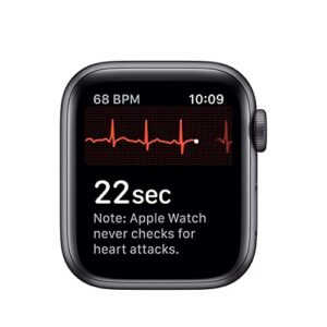 Apple Watch Series 5 (GPS, 44MM) - Space Gray Aluminum Case with Black Sport Band (Renewed)