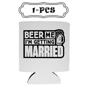 NeeNoNex Beer Me I'm Getting Married and Groom's Crew Crew Insulated Can Coolie Coolers (12, Beer Me + Brew Crew)