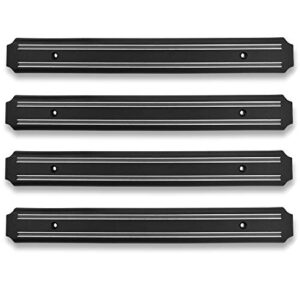 sumpri magnetic knife holder (15 inch x set of 4) magnetic knife strip -strong powerful knife rack storage display organizer-securely hang your knives on a multipurpose kitchen bar-safe, easy install