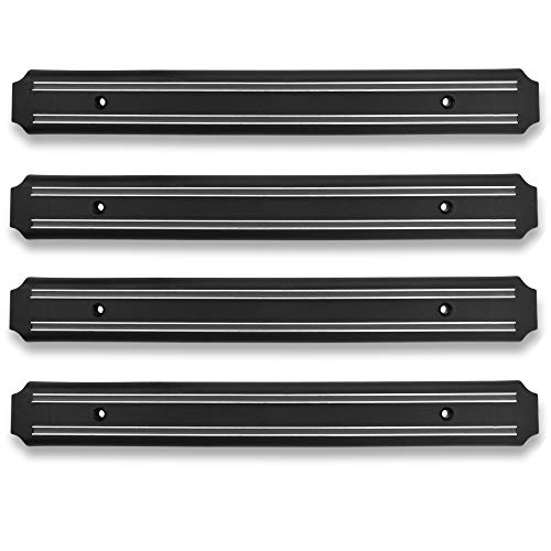 SUMPRI Magnetic Knife Holder (15 Inch X Set Of 4) Magnetic Knife Strip -Strong Powerful Knife Rack Storage Display Organizer-Securely Hang Your Knives On a Multipurpose Kitchen Bar-Safe, Easy Install