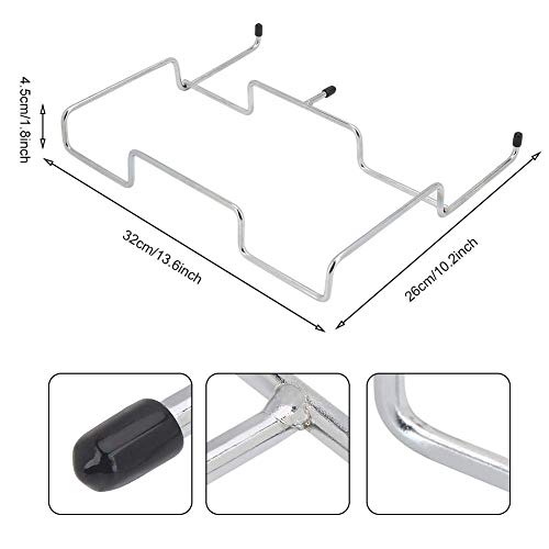 Trash Bag Holder, Outdoor Trash Can Bracket Dustbin Cage Garbage Plastic Bag Holder Table Rack for Camping Picnics Parties Scrapbooking, 13.6 X 10.2 X 1.8 in