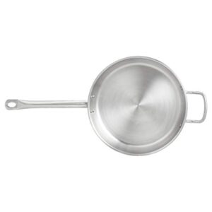 AmazonCommercial 12" Stainless Steel Aluminum-Clad Fry Pan with Helper Handle