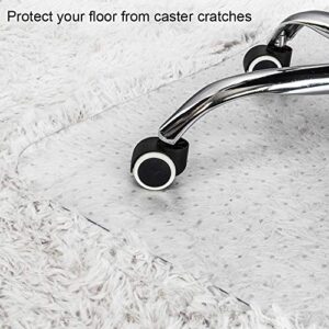 PVC Protective Mat for Floor Chair Transparent Home Office Carpet Desk Chair Protector with Lip for Standard Low and Medium Pile Carpets(48" x 36" x 0.08")