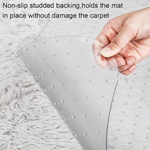 PVC Protective Mat for Floor Chair Transparent Home Office Carpet Desk Chair Protector with Lip for Standard Low and Medium Pile Carpets(48" x 36" x 0.08")