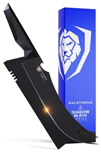 dalstrong bbq pitmaster & meat knife - 9 inch - shadow black series - black titanium nitride coated - high carbon - 7cr17mov-x vacuum treated steel - razor sharp kitchen knife - sheath - nsf certified