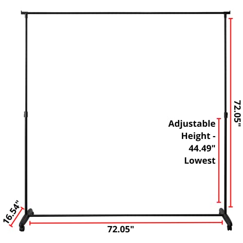 Don't Look at Me - Privacy Room Divider - Basics Extendable - Black Frame with Black Fabric