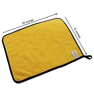 SURPRISE PIE Ultimate Microfiber Cleaning Cloth - Car Drying Towel 16x12 Inches - Scratch-Free, Lint-Free, and Super Absorbent for Drying, Detailing, Polishing, and Buffing - Machine Washable