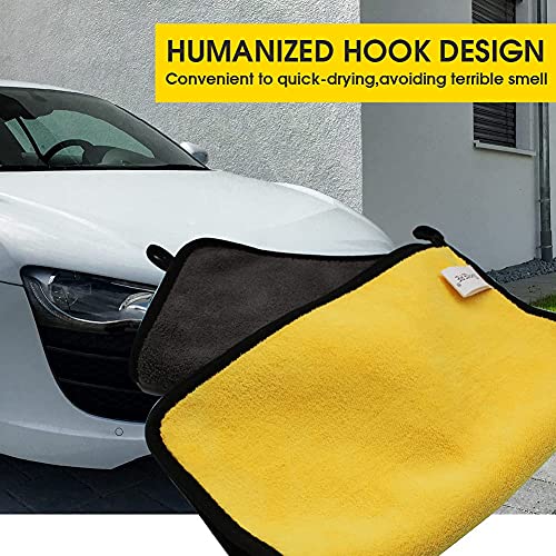 SURPRISE PIE Ultimate Microfiber Cleaning Cloth - Car Drying Towel 16x12 Inches - Scratch-Free, Lint-Free, and Super Absorbent for Drying, Detailing, Polishing, and Buffing - Machine Washable