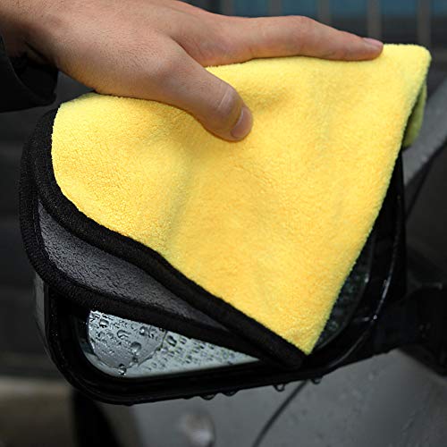 SURPRISE PIE Ultimate Microfiber Cleaning Cloth - Car Drying Towel 16x12 Inches - Scratch-Free, Lint-Free, and Super Absorbent for Drying, Detailing, Polishing, and Buffing - Machine Washable