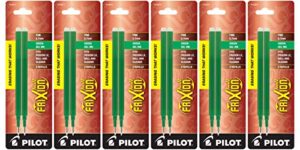 pilot frixion ball gel ink refills, fine point, 0.7mm, green ink, 12 refills