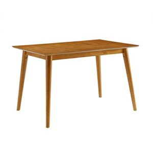 crosley furniture landon mid-century modern wood dining table, acorn