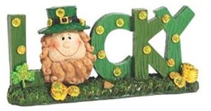 st. patrick’s day lucky sign table decor (hand painted) home decor
