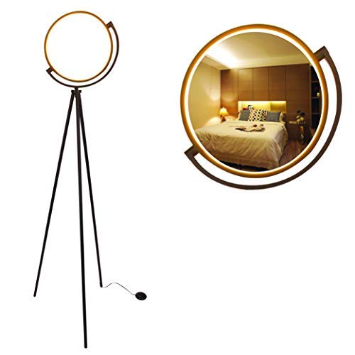 Syrinx Eclipse LED Floor Lamp, Modern Tripod LED Floor Lamp LED Ring Light for Living Rooms, Bedroom, Dorm Room, Office