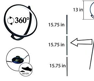 Syrinx Eclipse LED Floor Lamp, Modern Tripod LED Floor Lamp LED Ring Light for Living Rooms, Bedroom, Dorm Room, Office