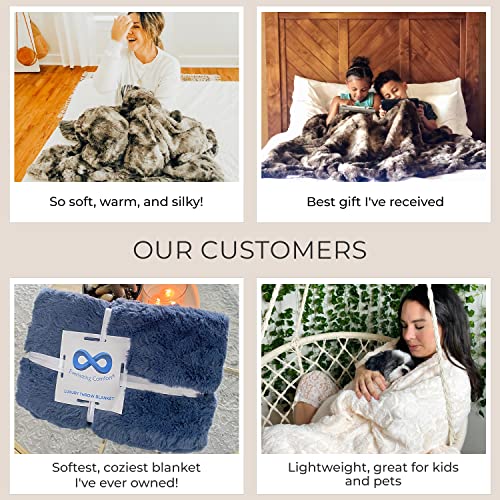 Luxury Plush Blanket - Cozy, Soft, Fuzzy Faux Fur Throw Blanket for Couch - Ideal Comfy Minky Blanket for Adults for Cold Nights by Everlasting Comfort