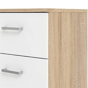 Tvilum Space 3 Drawer Chest, Oak Structure, White