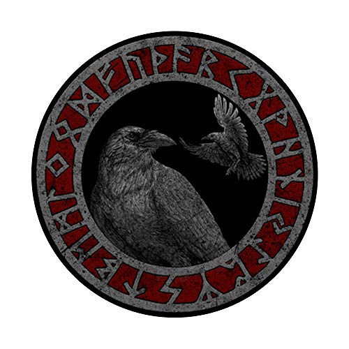 Viking Norse Mythology Vegvisir Runes Odin's Huginn & Muninn PopSockets Swappable PopGrip