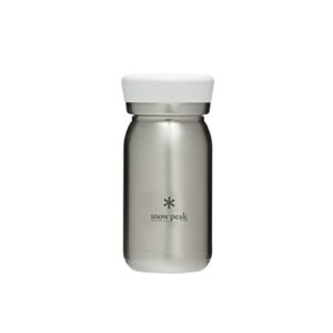snow peak milk bottle - compact, durable, insulated bottle - stainless steel - 350 ml