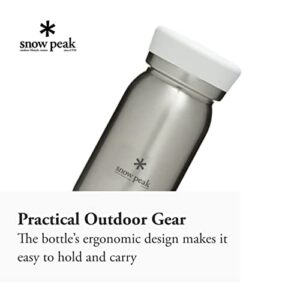 Snow Peak Milk Bottle - Compact, Durable, Insulated Bottle - Stainless Steel - 350 ml