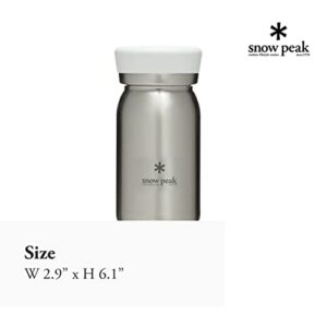 Snow Peak Milk Bottle - Compact, Durable, Insulated Bottle - Stainless Steel - 350 ml