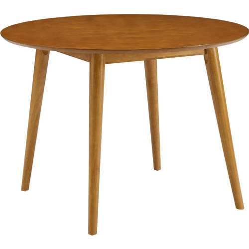 Crosley Furniture Landon Mid-Century Modern Round Wood Dining Table, Acorn