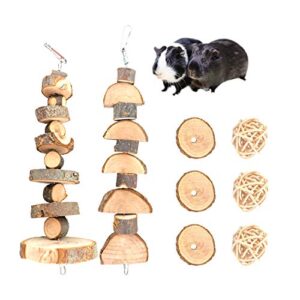 s-mechanic bunny chew toys natural apple wood small animal chew toys for rabbits chinchilla hamsters guinea pigs gerbils (pack 1)