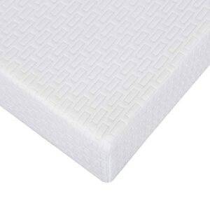 PrimaSleep 6inch Memory Foam Mattress Twin Size, White, Smooth Top, Restful and Comfortable Sleeping