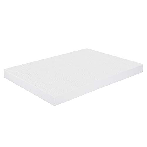 PrimaSleep 6inch Memory Foam Mattress Twin Size, White, Smooth Top, Restful and Comfortable Sleeping