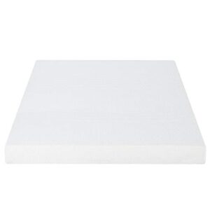 PrimaSleep 6inch Memory Foam Mattress Twin Size, White, Smooth Top, Restful and Comfortable Sleeping