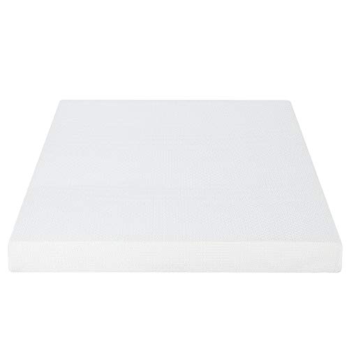 PrimaSleep 6inch Memory Foam Mattress Twin Size, White, Smooth Top, Restful and Comfortable Sleeping