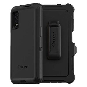 otterbox galaxy xcover pro defender series case - black, rugged & durable, with port protection, includes holster clip kickstand