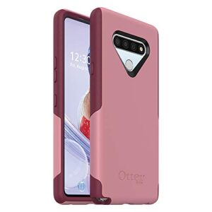 otterbox commuter series lite series case for lg stylo 6 - cupids way (rosemarine pink/red plum)