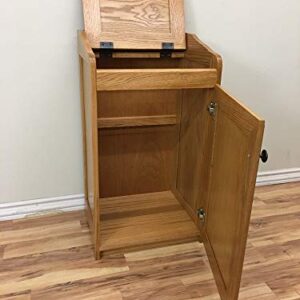 Trash Canister/Hamper in Oak (Light)