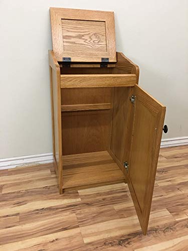 Trash Canister/Hamper in Oak (Light)